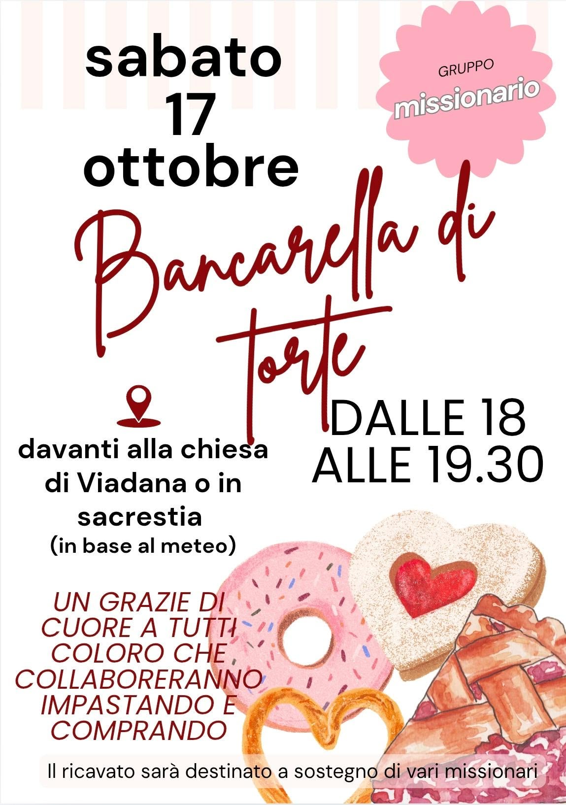 Viadana: bancarella di torte