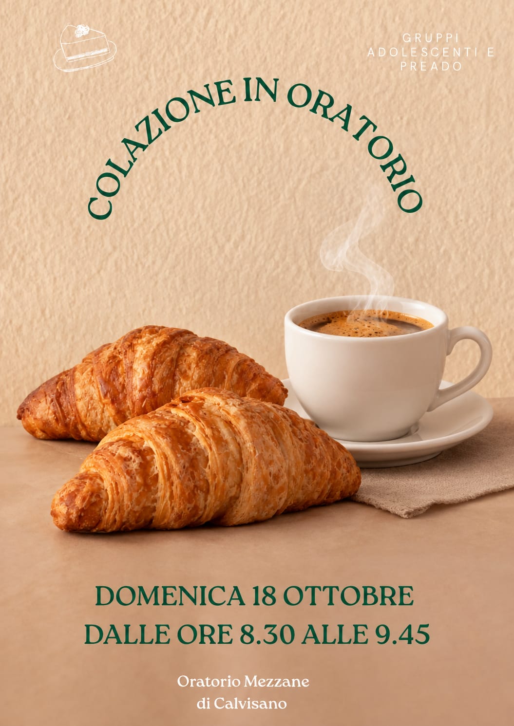 Mezzane: colazione in oratorio