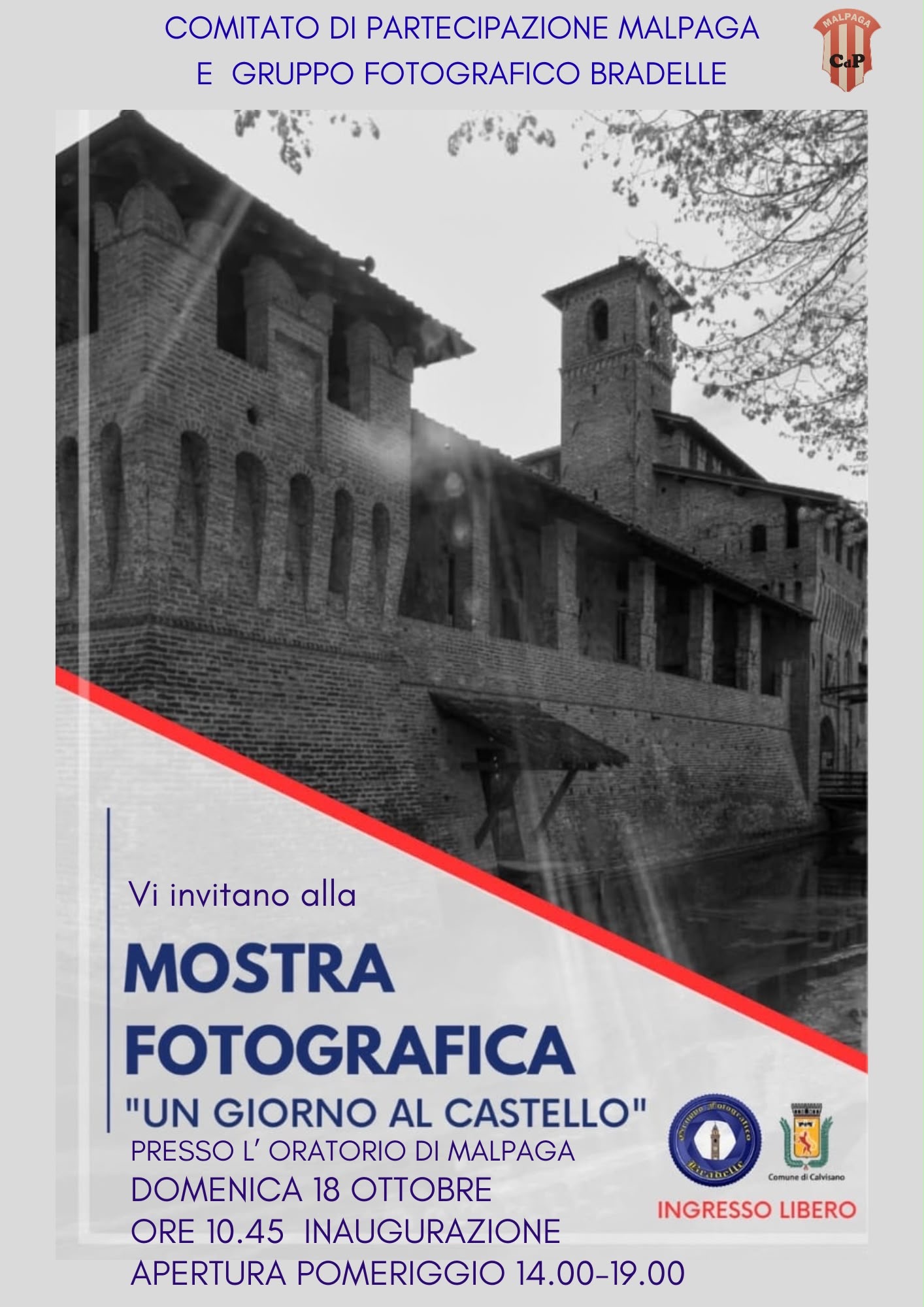 Mostra fotografica Un giorno al castello all'Oratorio di Malpaga, domenica 18 ottobre: inaugurazione ore 10.45, apertura pomeriggio 14-19, ingresso libero