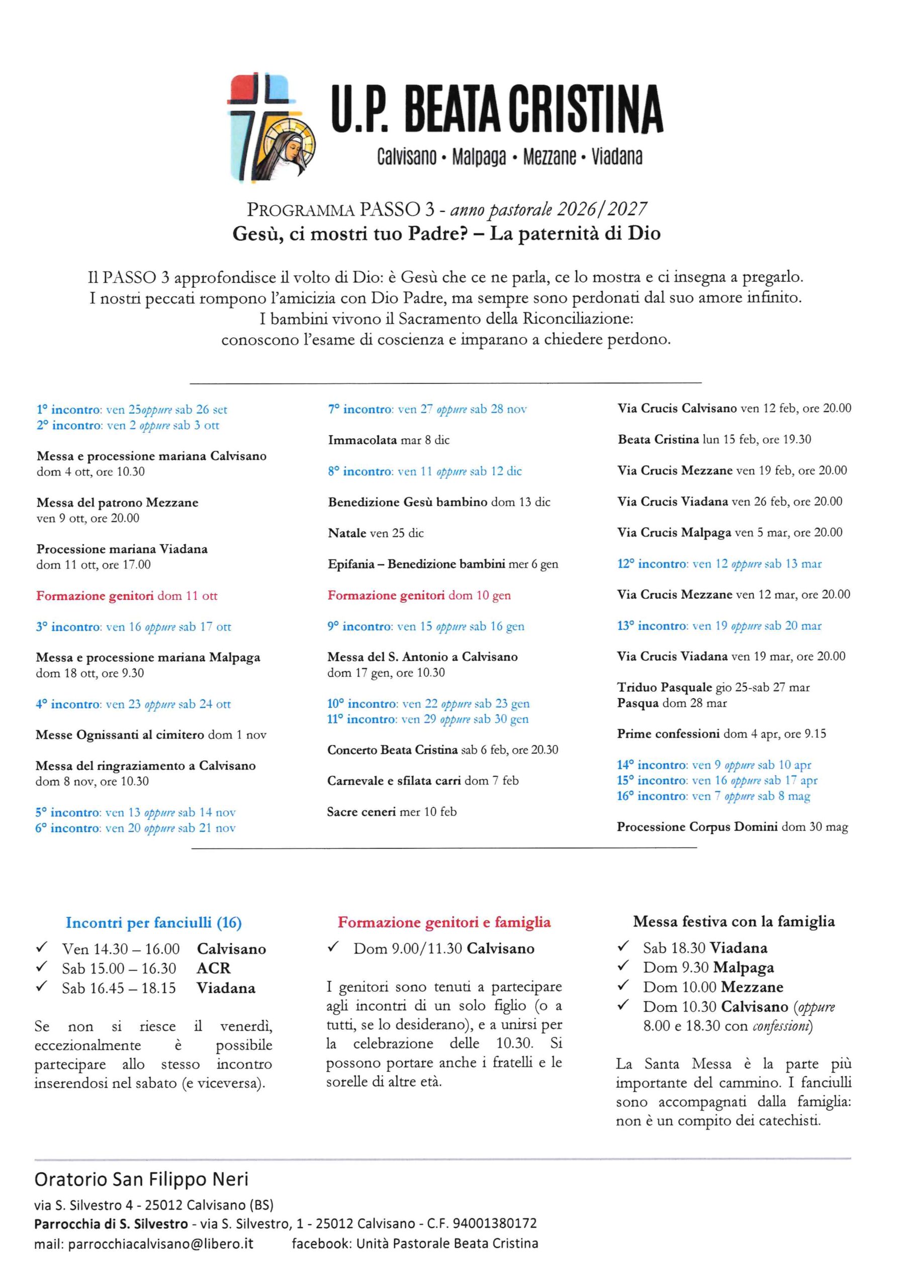 Programma 2026/2027 del Passo 3